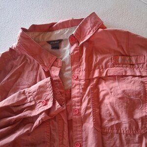 Eddie Bauer Women's large long Sleeve Shirt Moisture wicking upf 50 lightweight